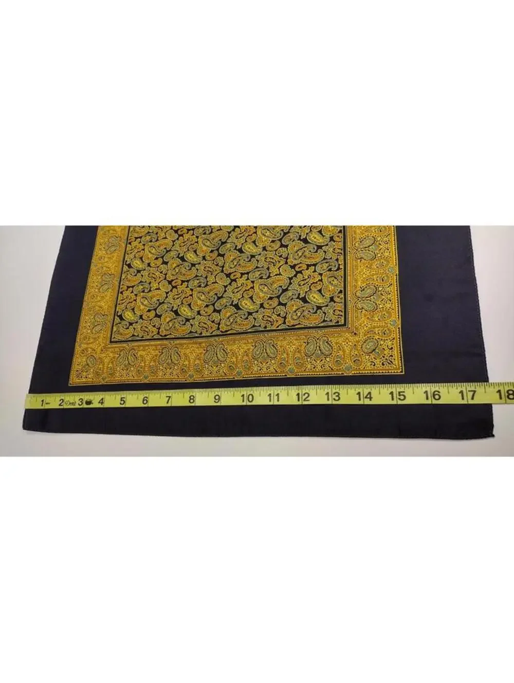 30s Silk Handkerchief Art Nouveau Paisley Hand Printed Almost Antique ENGLAND